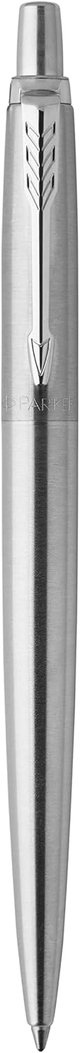 PARKER 1953170 Retractable Jotter Stainless Steel Chrome Trim Ballpoint Pen, (14878)
