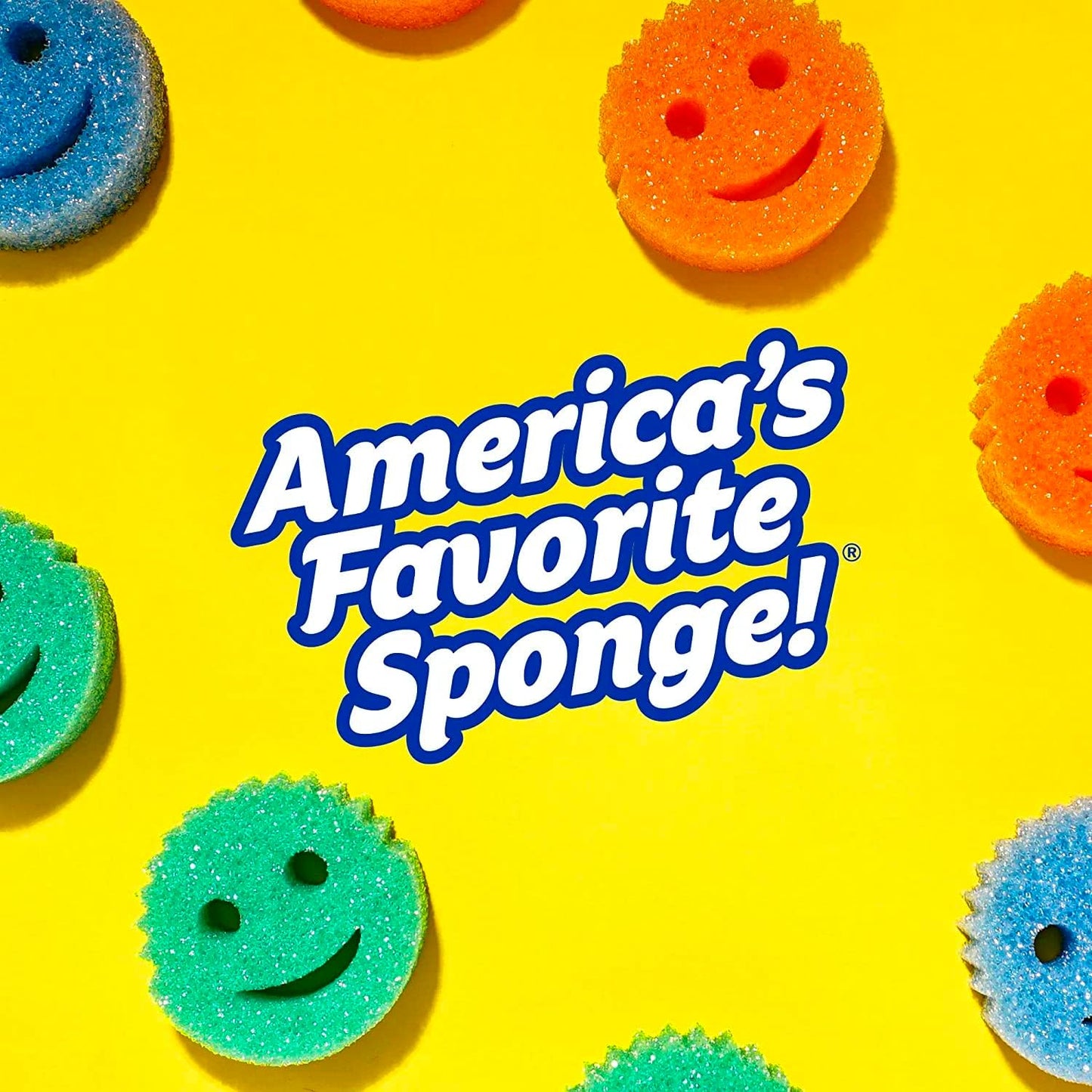 Sponge Daddy - Multipurpose Cleaning Scrubber and Sponge - One Side for Scrubbing, the Other for Mopping Up - Scratch Free, Odour Resistant - 4 Sponge Daddy Sponges
