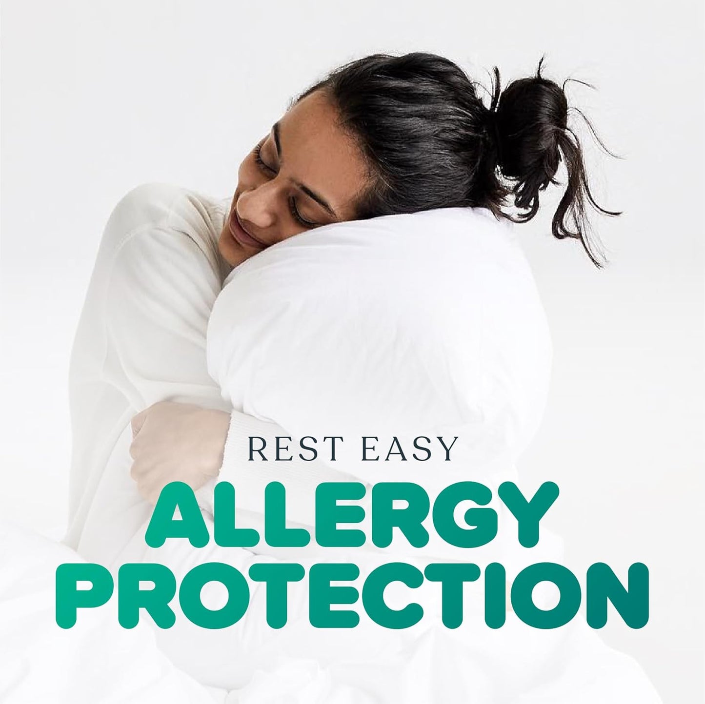 Tontine Good Night Allergy Sensitive Pillow – Medium Height, Medium Softness – Ultrafibre Fill, Bioguard Protection, Cotton Cover – Machine Washable – Australian Made – 2 Pack