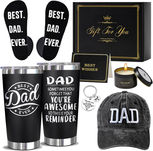 Fathers Day Gift Ideas, from Daughter, Son, 20oz Tumbler, Birthday, Valentine's Day Christmas Day for Dad, Black