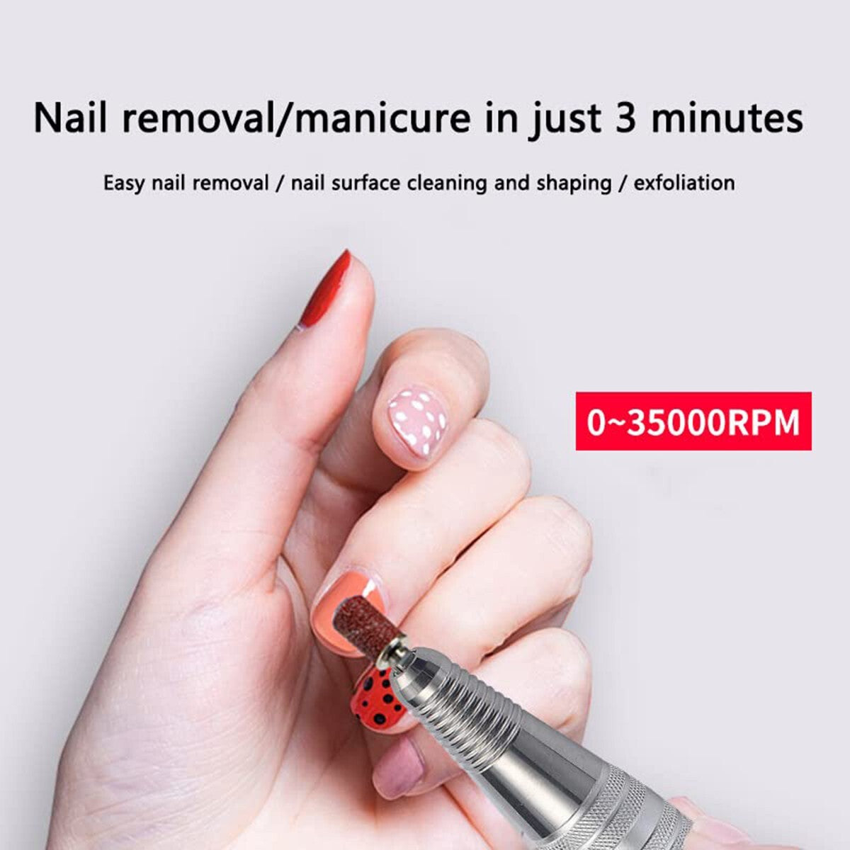 45000RPM Electric Nail Drill Machine Manicure Portable Nail File Nail Art AU