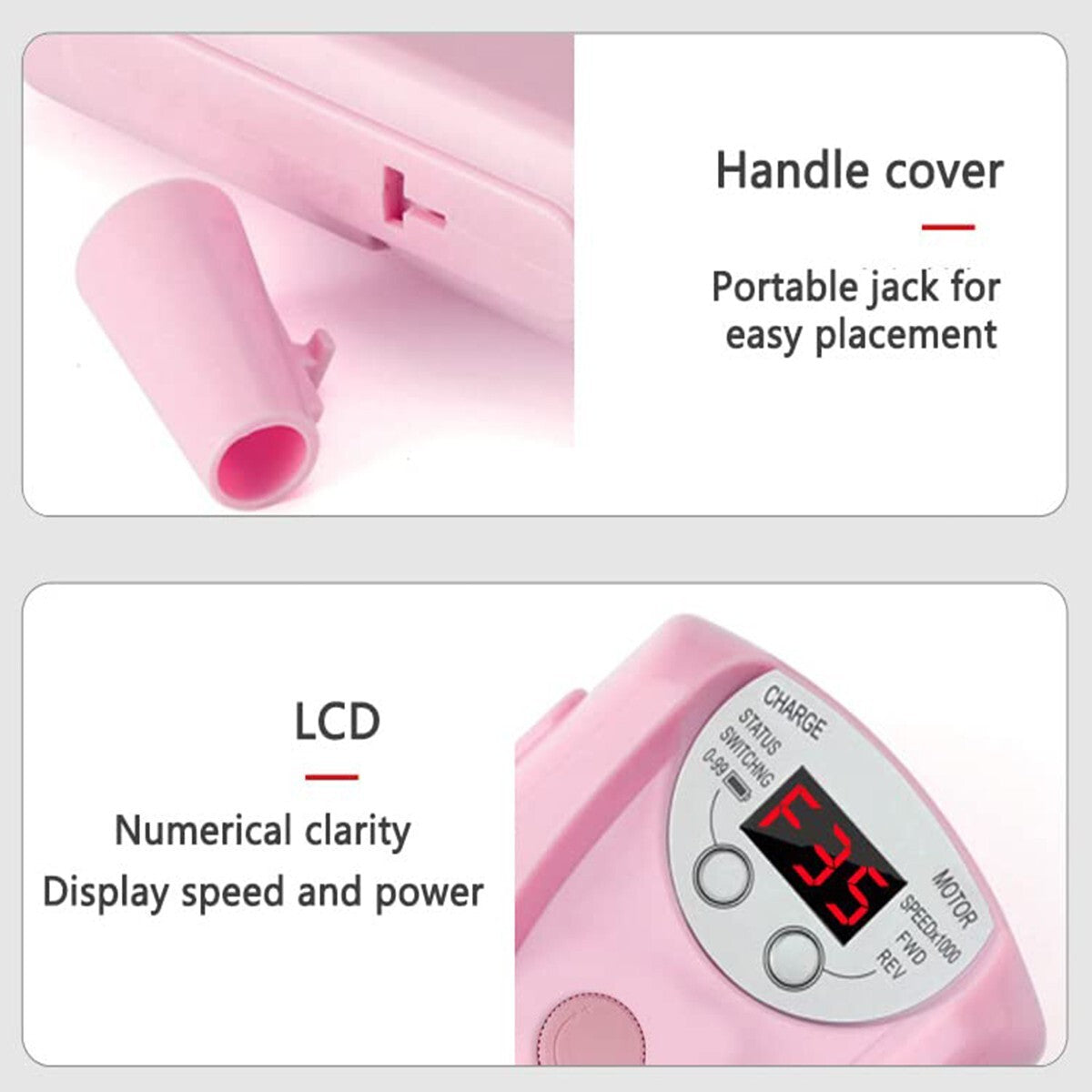 45000RPM Electric Nail Drill Machine Manicure Portable Nail File Nail Art AU