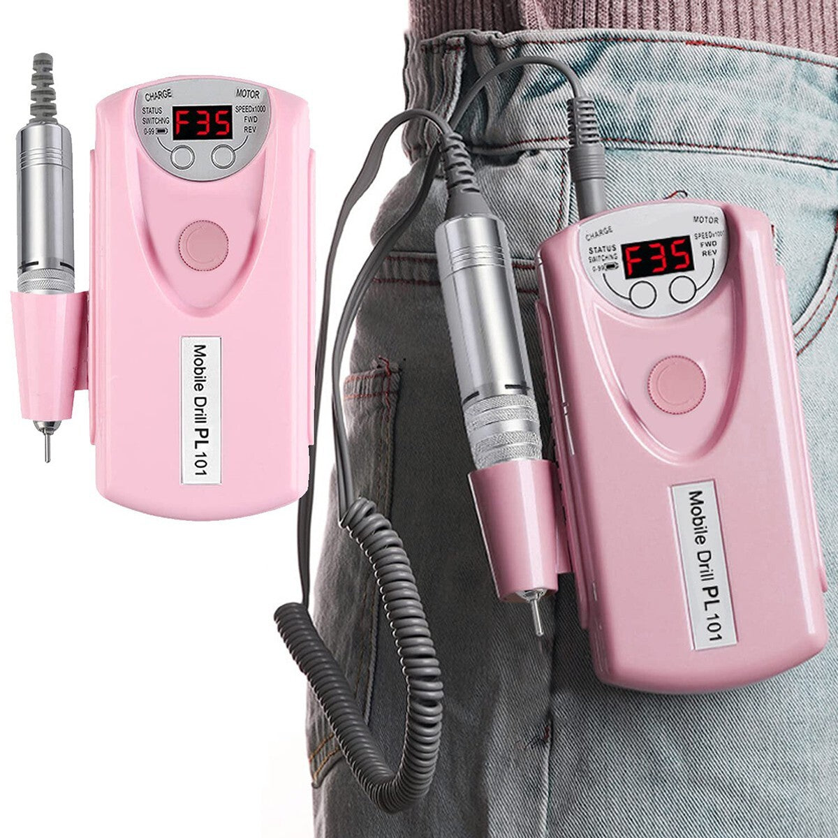 45000RPM Electric Nail Drill Machine Manicure Portable Nail File Nail Art AU